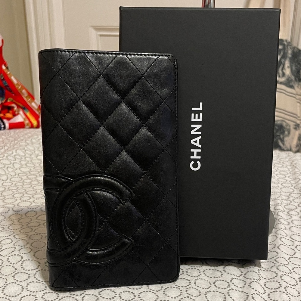 Chanel Cambon Quilted Bi-Fold Long Wallet